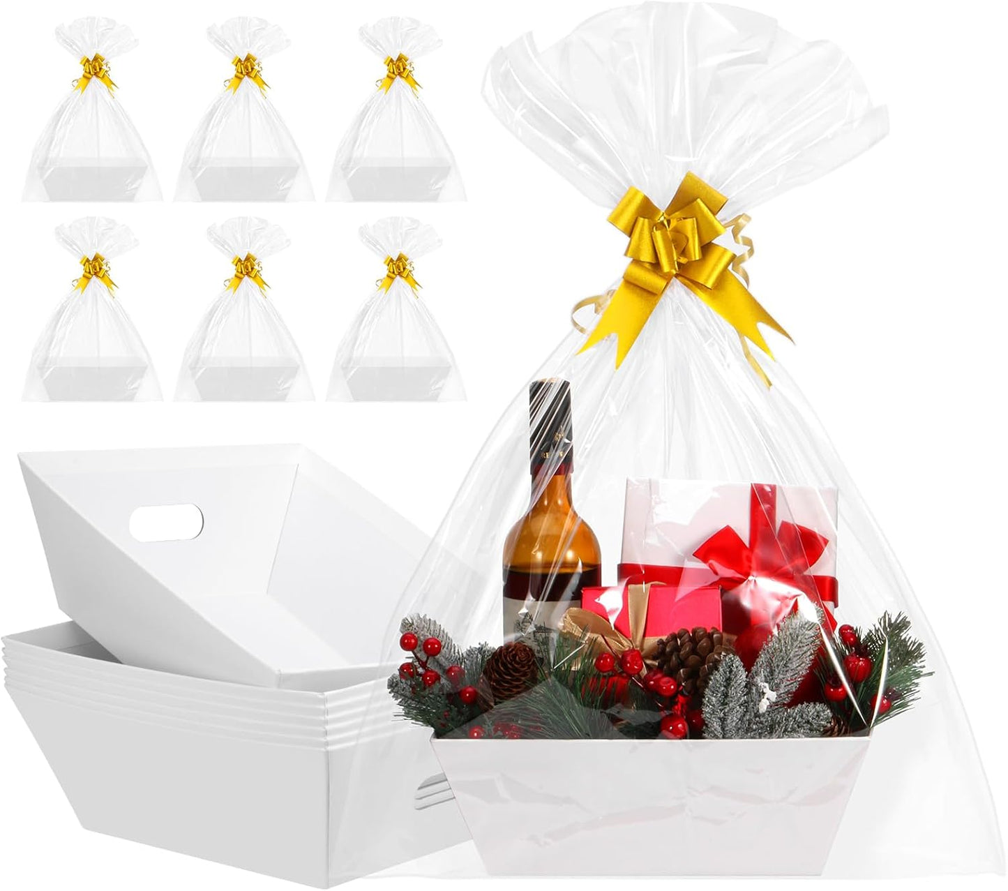 10 Pack White Gift Baskets for All Occasions - Perfect for Gifts