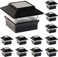 Solar Post Cap Lights for 4x4 Posts - 12 Pack Outdoor Solar