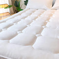 Queen Size Mattress Pad Cooling Rayon from Bamboo - Quilted Pillow Top