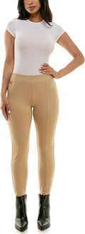 Womens Pull On Ankle Pant with Metal Tab - Ponte Compression Fit