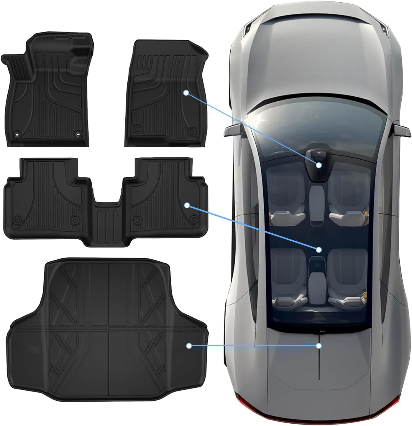 Custom Fit All Weather Floor Mats for 2018-2022 Honda Accord