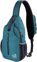 WATERFLY Crossbody Sling Backpack Sling Bag - Compact Organizer