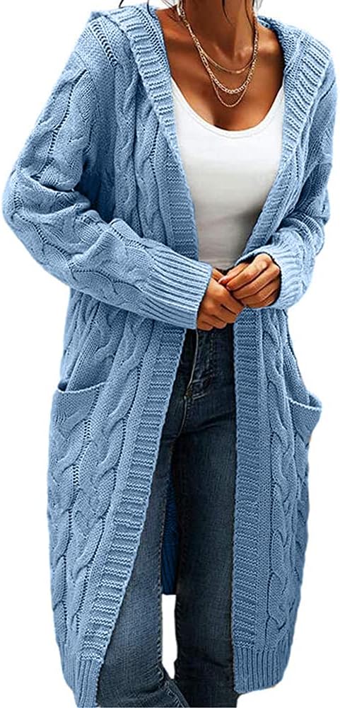 Women Hooded Open Front Cardigan for Cozy Style and Comfort