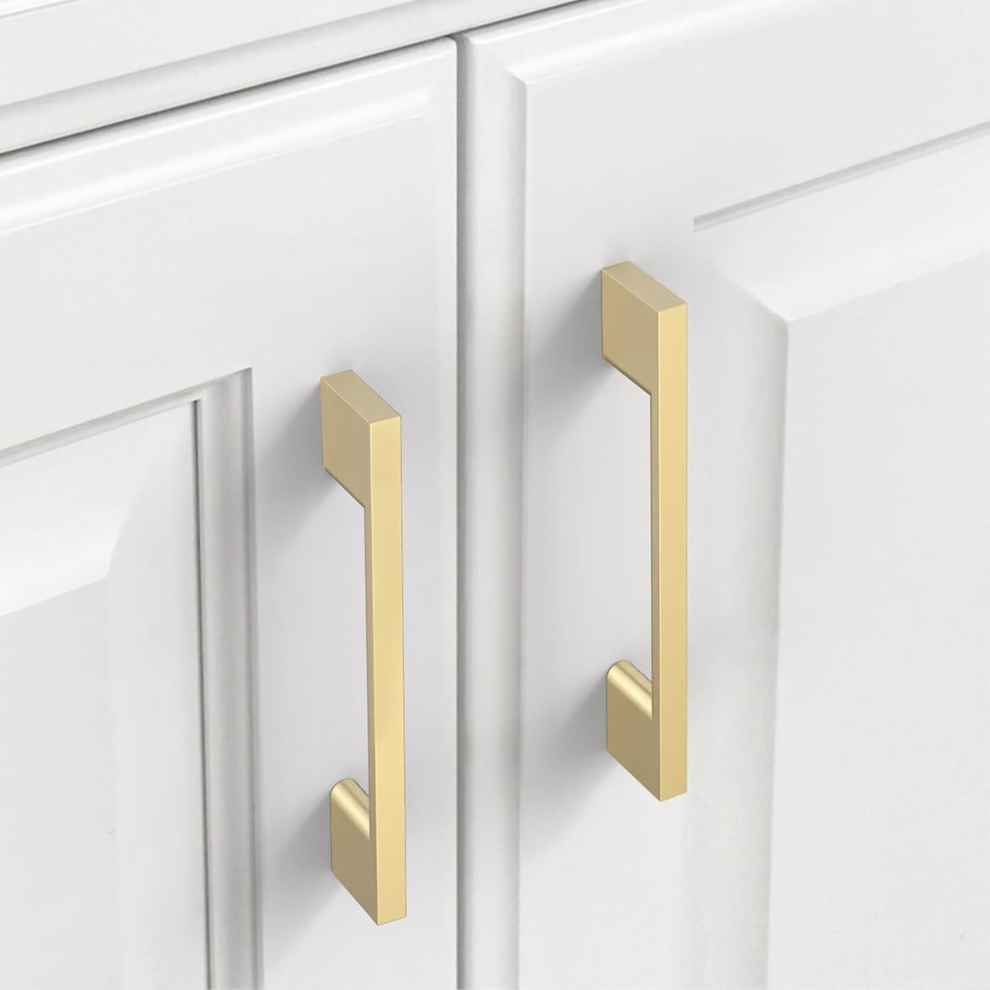 10 Pack Brushed Gold Cabinet Pulls for Kitchen Cabinets