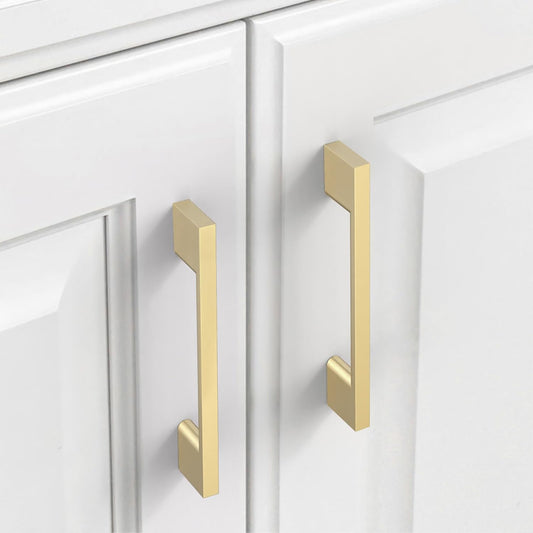 10 Pack Brushed Gold Cabinet Pulls for Kitchen Cabinets
