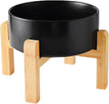 8in Ceramic Raised Dog Bowl - Elevated 70oz Bowl for Medium & Large