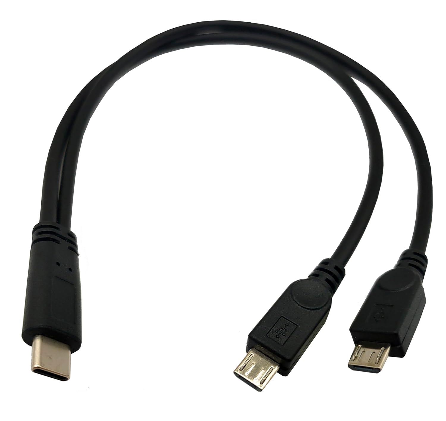 Qaoquda USB C Splitter Cable - Dual Micro USB Charging
