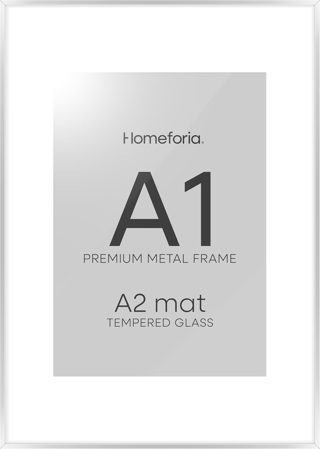 Homeforia A1 Poster Frame Silver - High End Metal Picture Frame