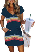 Womens Summer Dress Lantern Sleeve Square Neck Tie Front (Style YMMZ)