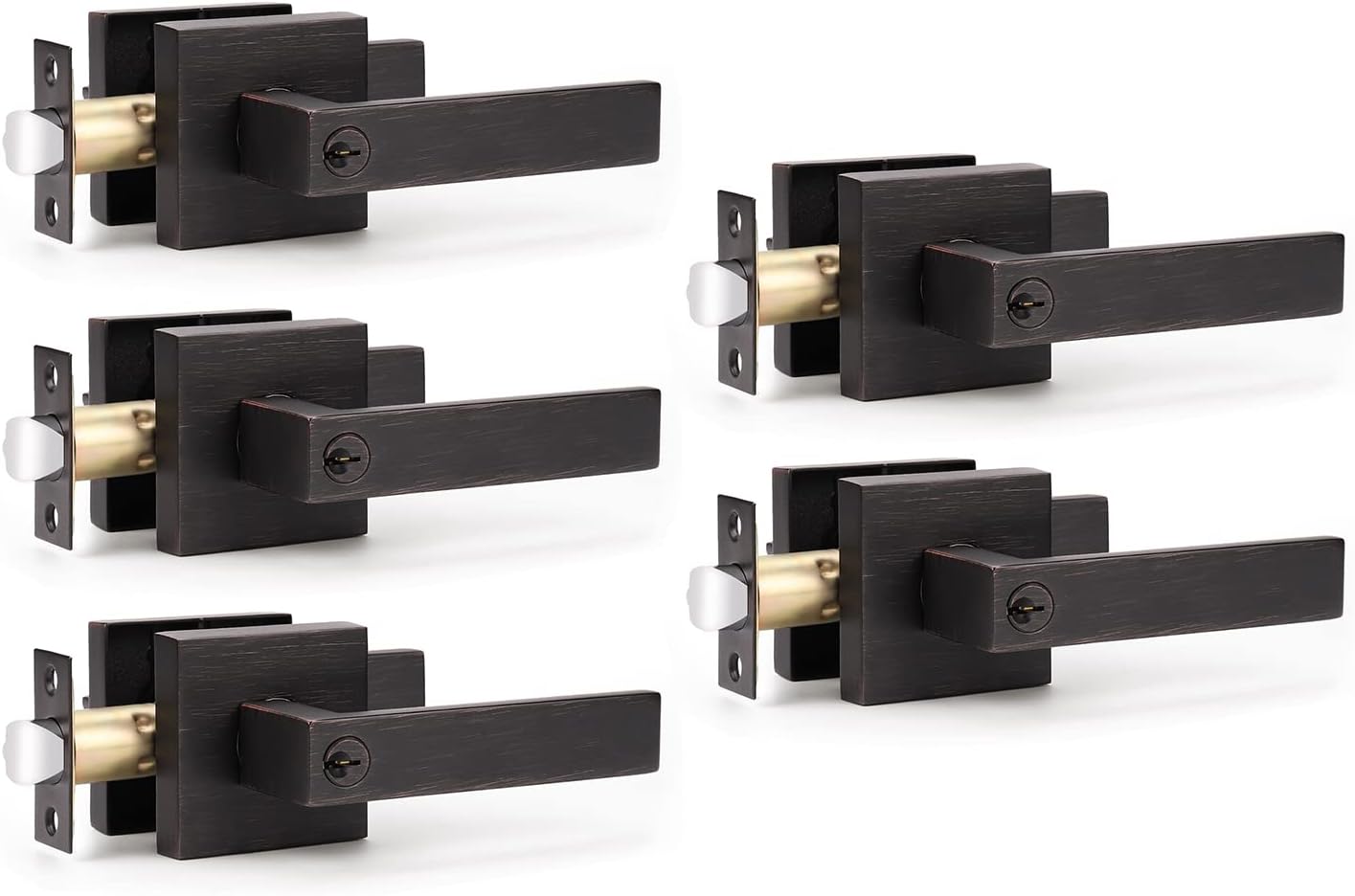 KNOBWELL Heavy Duty Front Lever Door Handle for Secure Entry