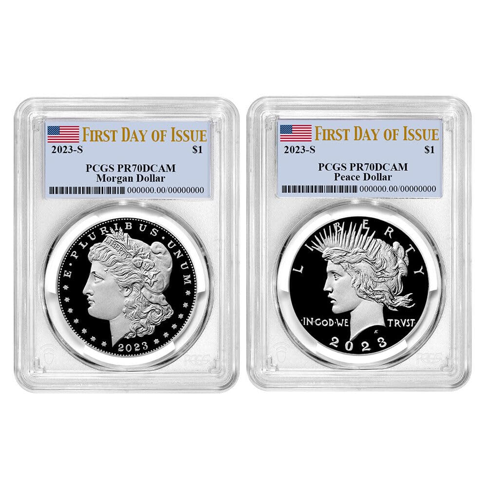 2023 S Proof $1 Morgan and Peace Silver Dollar 2pc Set Review