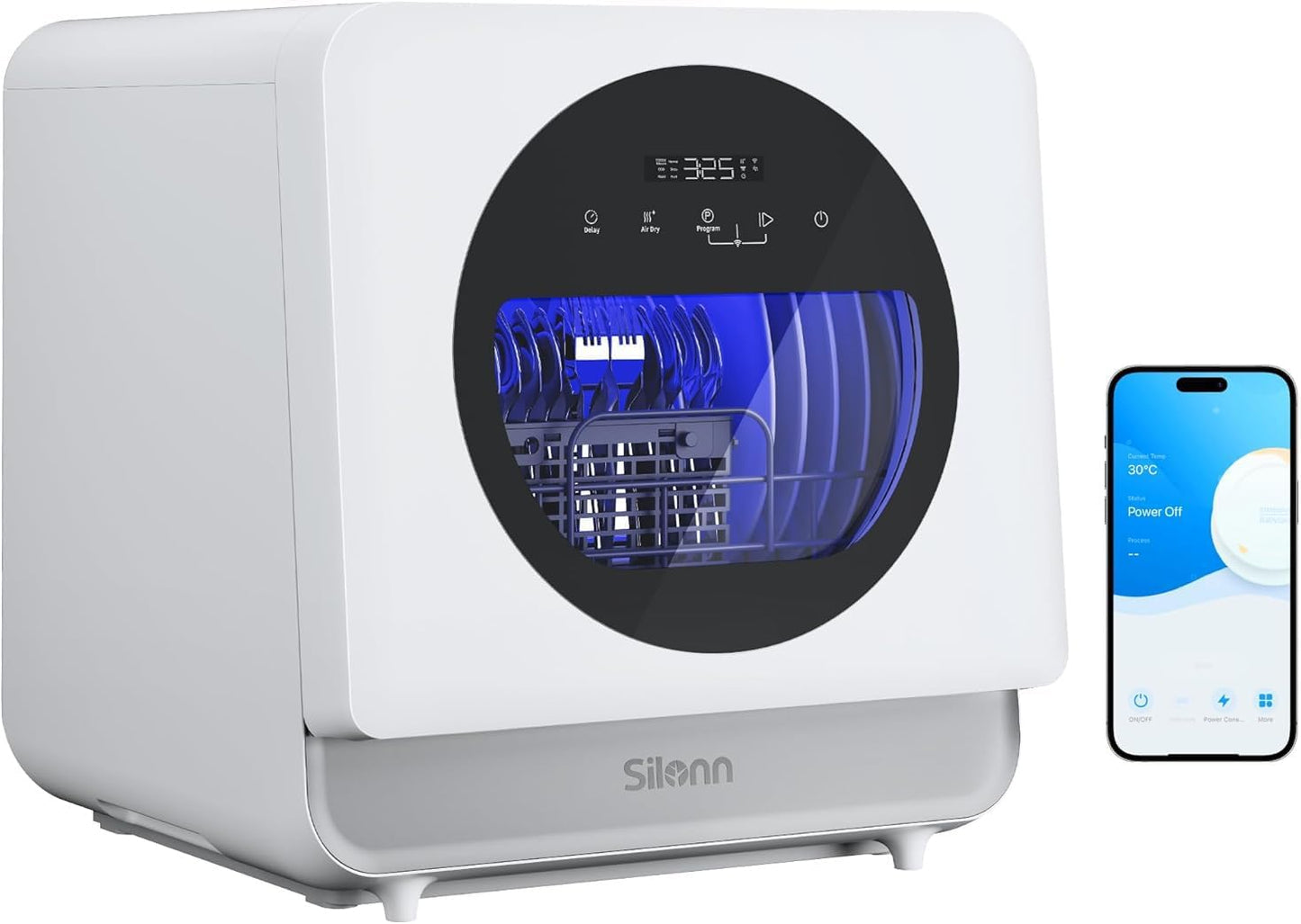 Silonn Portable Countertop Dishwasher with Smart App Control