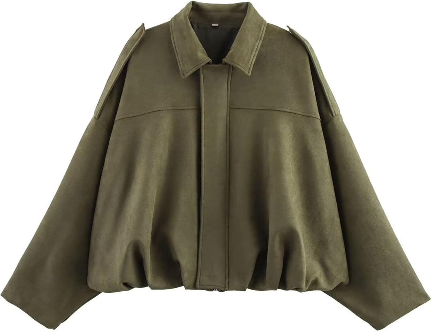 Xunger Women's Faux Suede Bomber Jacket for Trendy Streetwear