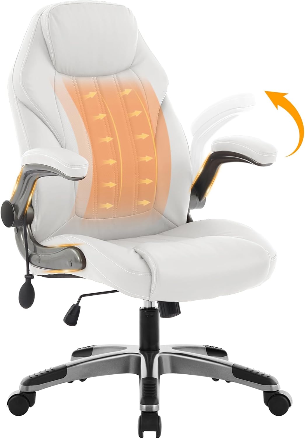 Ergonomic Computer Chair with Adjustable Lumbar Support and Arms