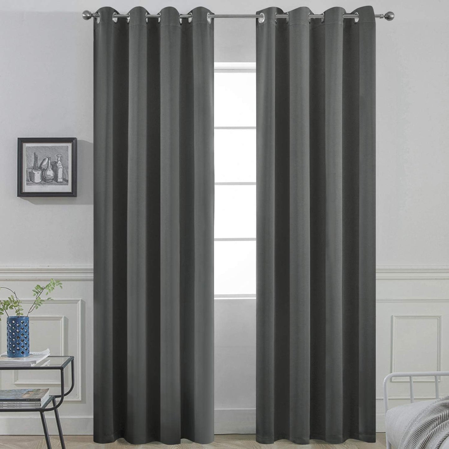 Yakamok Thermal Insulated Blackout Curtains for Living Room