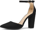 DREAM PAIRS Women's Coco Chunky Block Pumps Pointed Toe - Stable 4-in