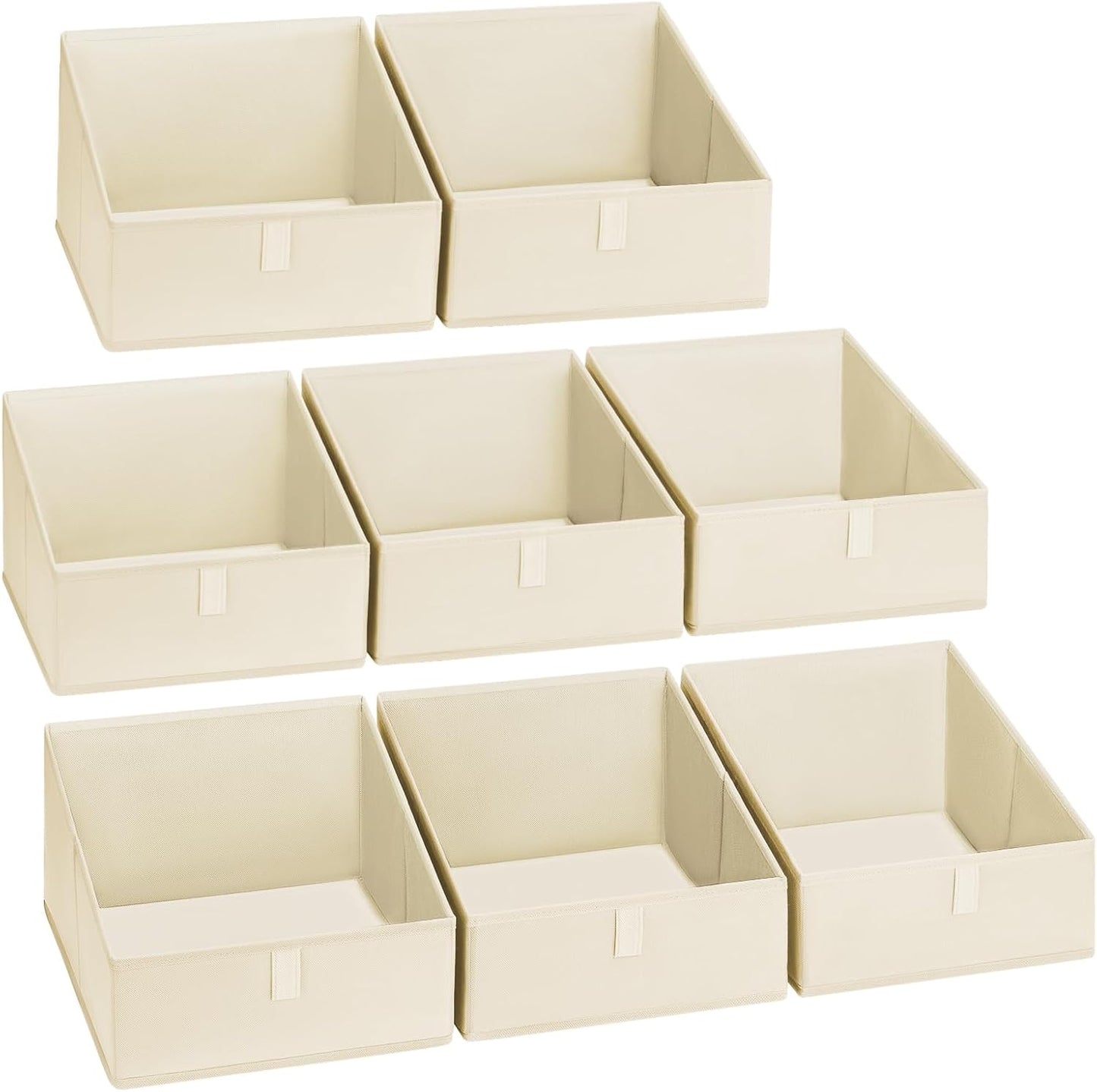 DIMJ Closet Storage Bins 8 Pack - Versatile Fabric Organizers