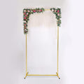 Wedding Square Balloon Arch Stand Gold Backdrop Stand - Sturdy 6.6 x
