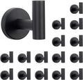 NearMoon Bath Towel Hooks SUS 304 Stainless Steel - Matte Black 16pk