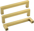 goldenwarm Gold Cabinet Pulls Brushed Brass 50 Pack - 4in Hole Centers