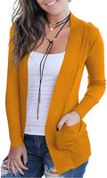Women Open Front Knit Cardigan Sweater - Classic Casual Layering
