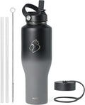 40oz Insulated Water Bottle Tumbler with Straw and Lids - Cupholder