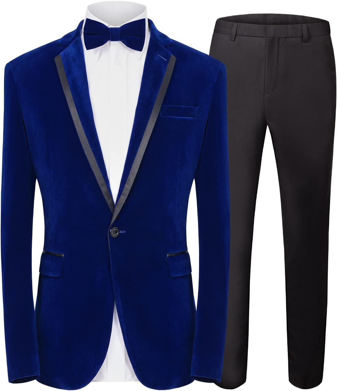 MAGE MALE Men's Velvet Suit Tuxedo Blazer & Pants for Events