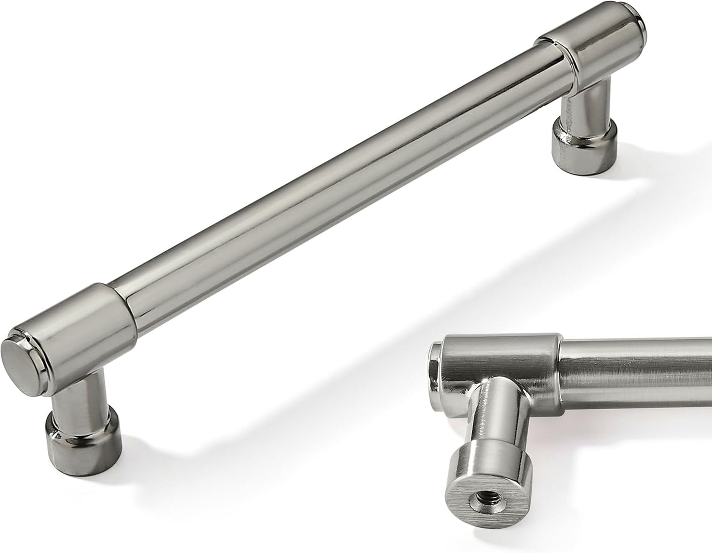 10 Pack 6 Inch Cabinet Handles in Brushed Satin Finish
