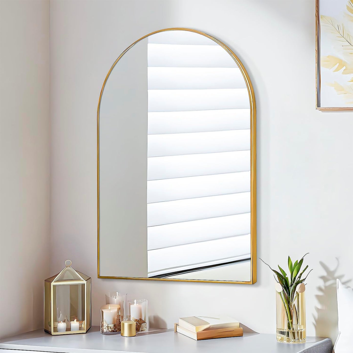 30x20 Arch Mirror with Aluminum Alloy Frame for Any Room