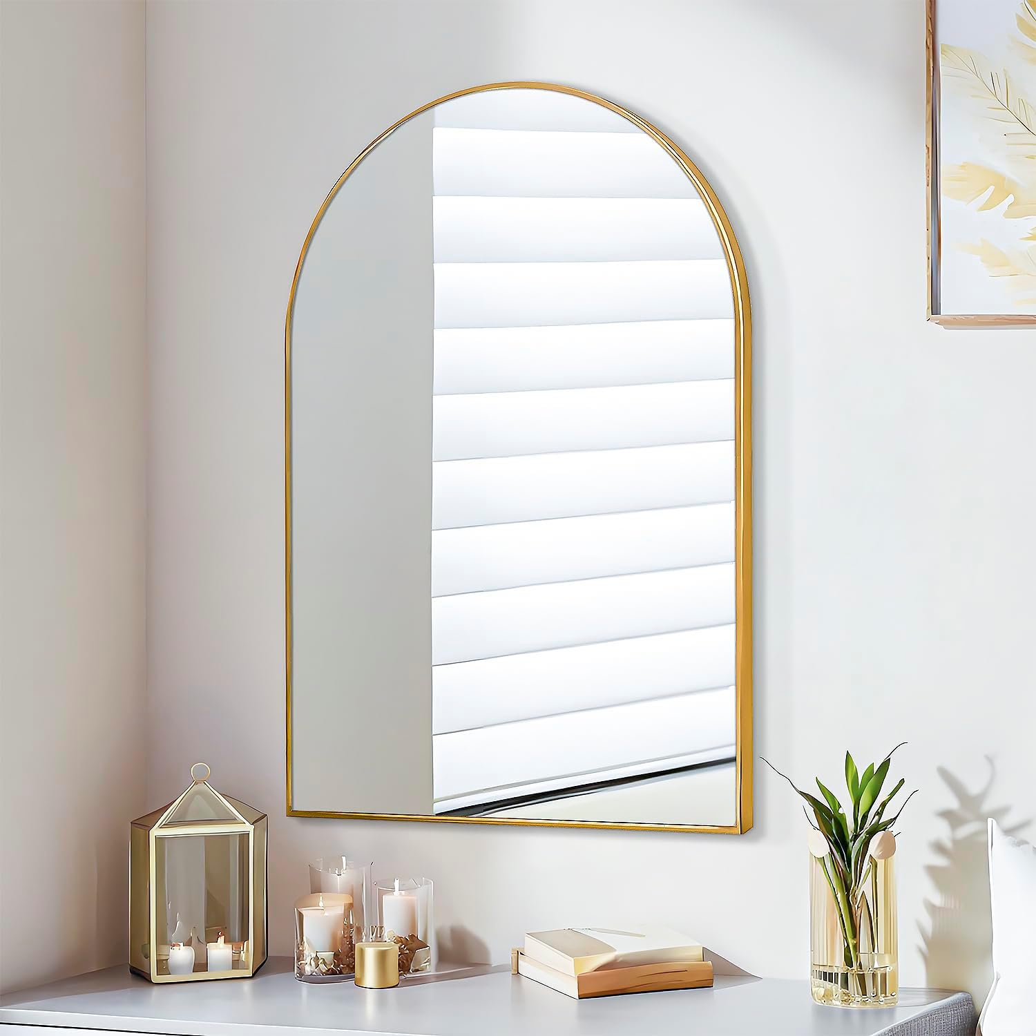 30x20 Arch Mirror with Aluminum Alloy Frame for Any Room