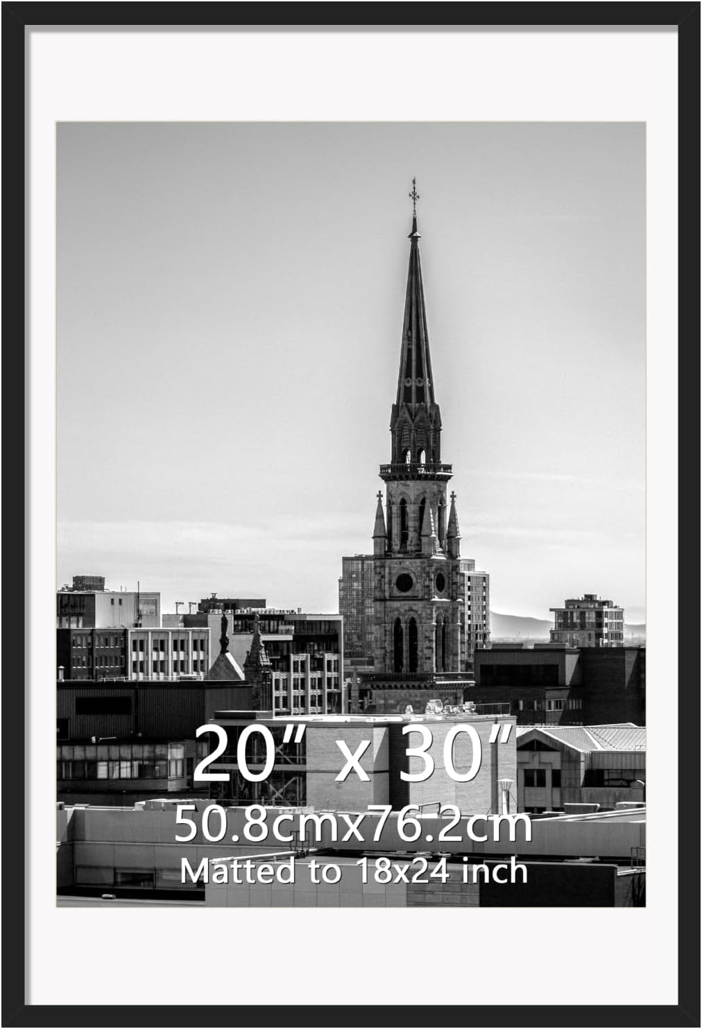 20x30 Black Plastic Frame for Wall Hanging by Hoikwo