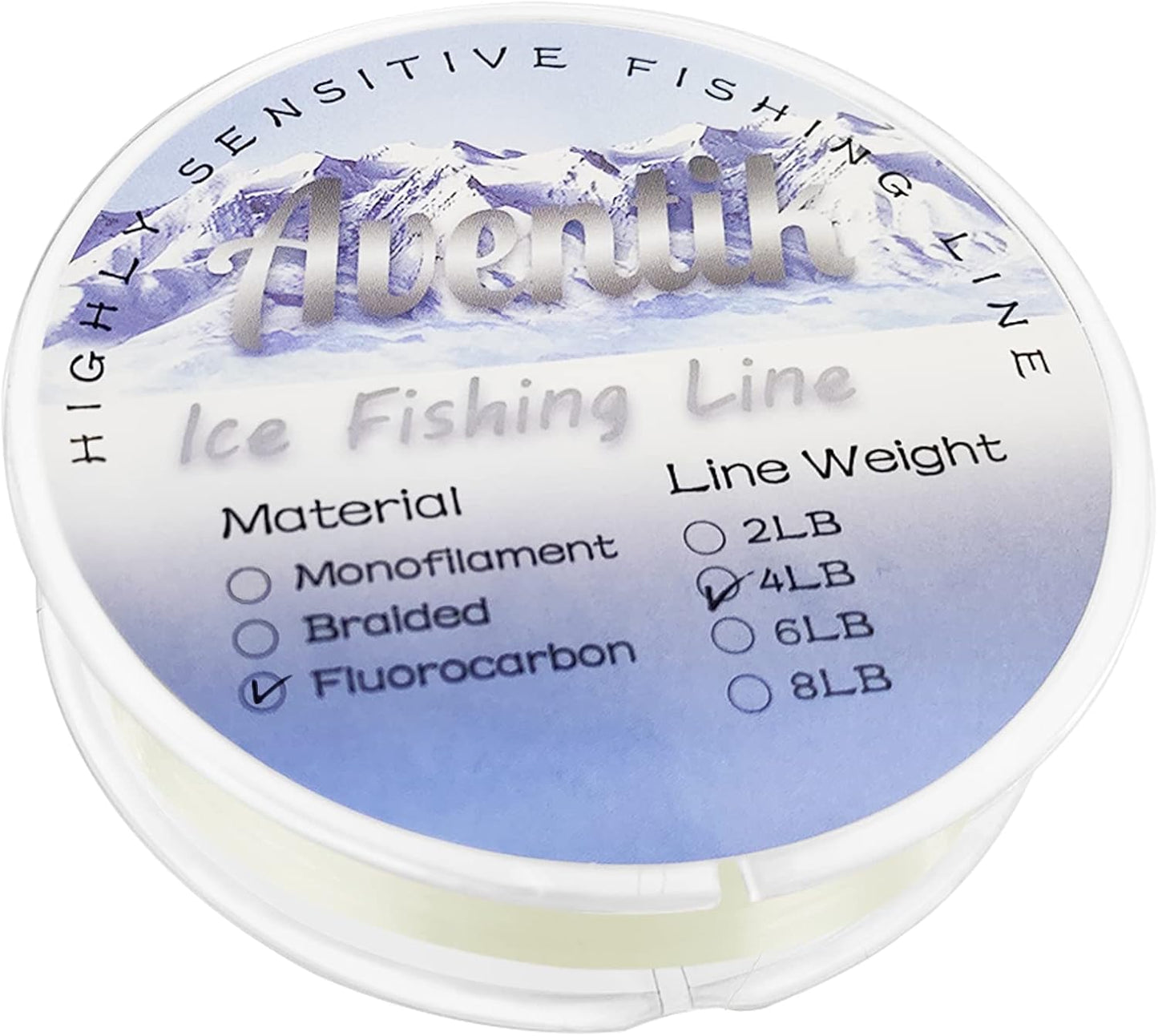 EUPHENG Fluorocarbon Ice Fishing Line: Strong 6LB Durability