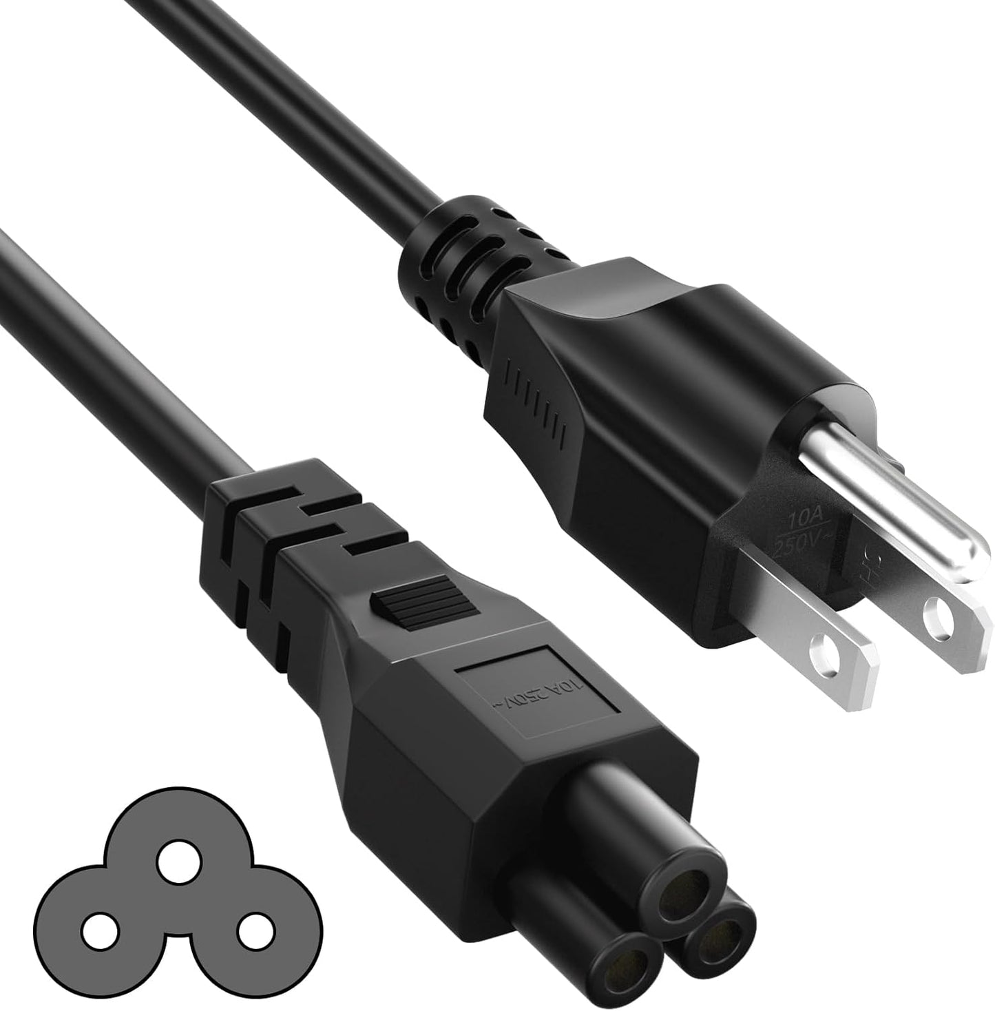 10FT TV Power Cord for LG & Epson, CYD, 1Pack