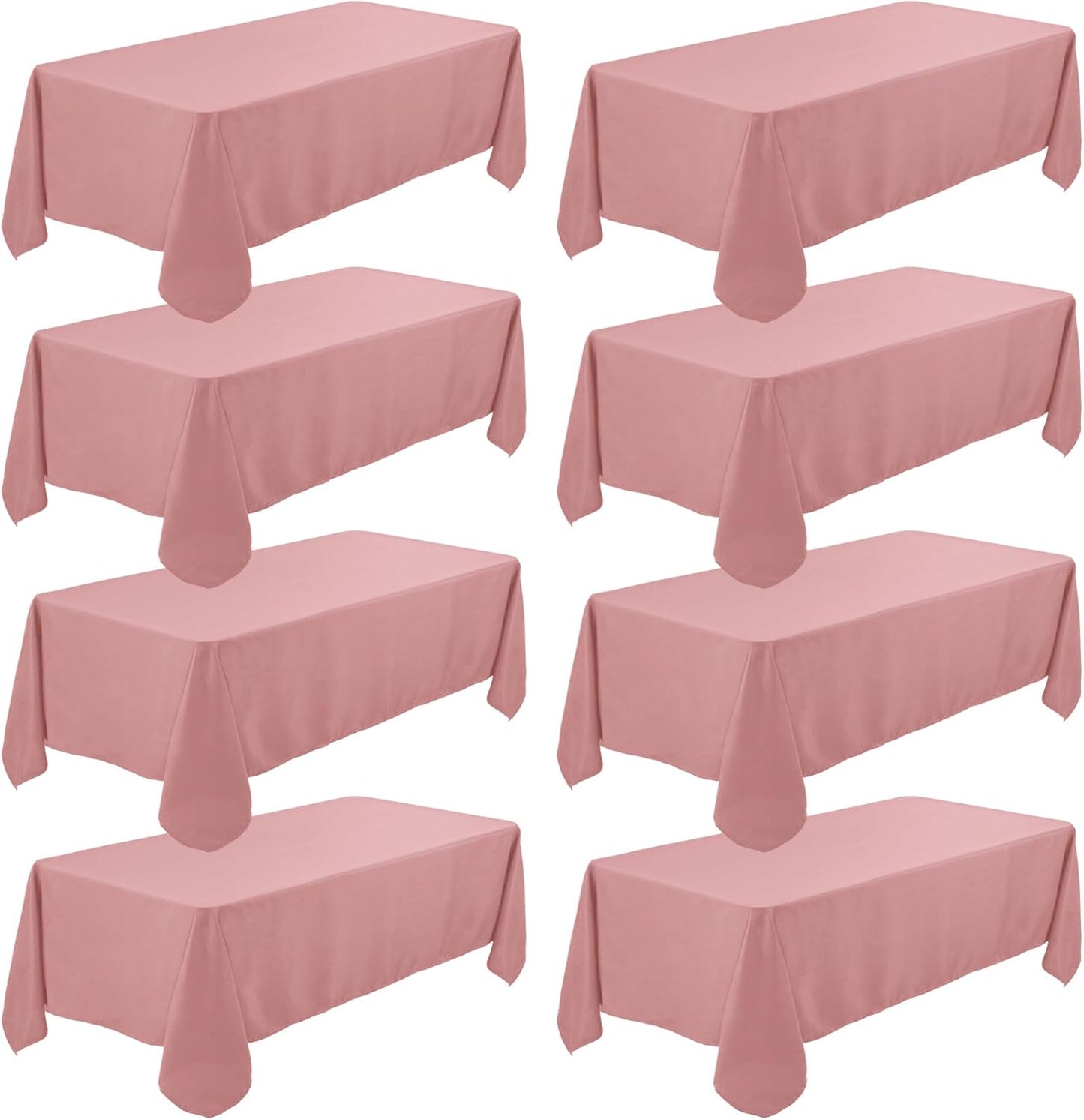Dusty Rose Tablecloths 60 x 102 Inch for Elegant Events