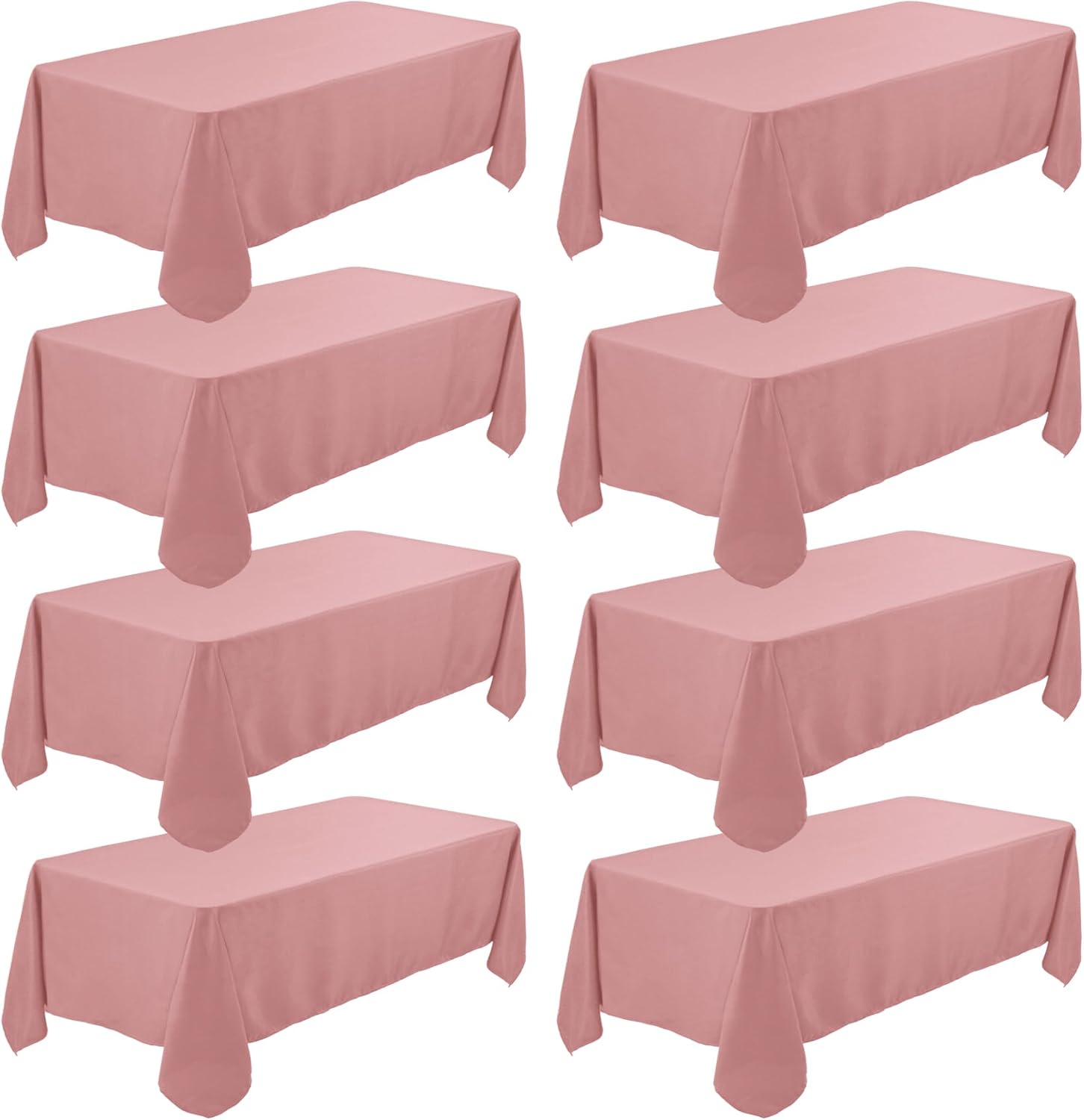 Dusty Rose Tablecloths 60 x 102 Inch for Elegant Events