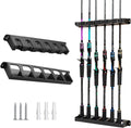 Fishing Rod Holder Vertical Wall-Mounted Rack for 6 Rods - Space Saver