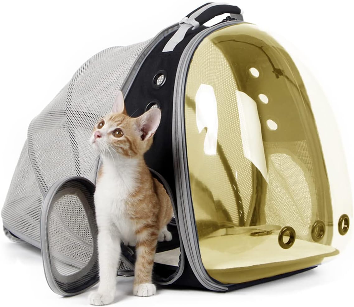 halinfer Expandable Cat Backpack Carrier with Polarized Bubble Window