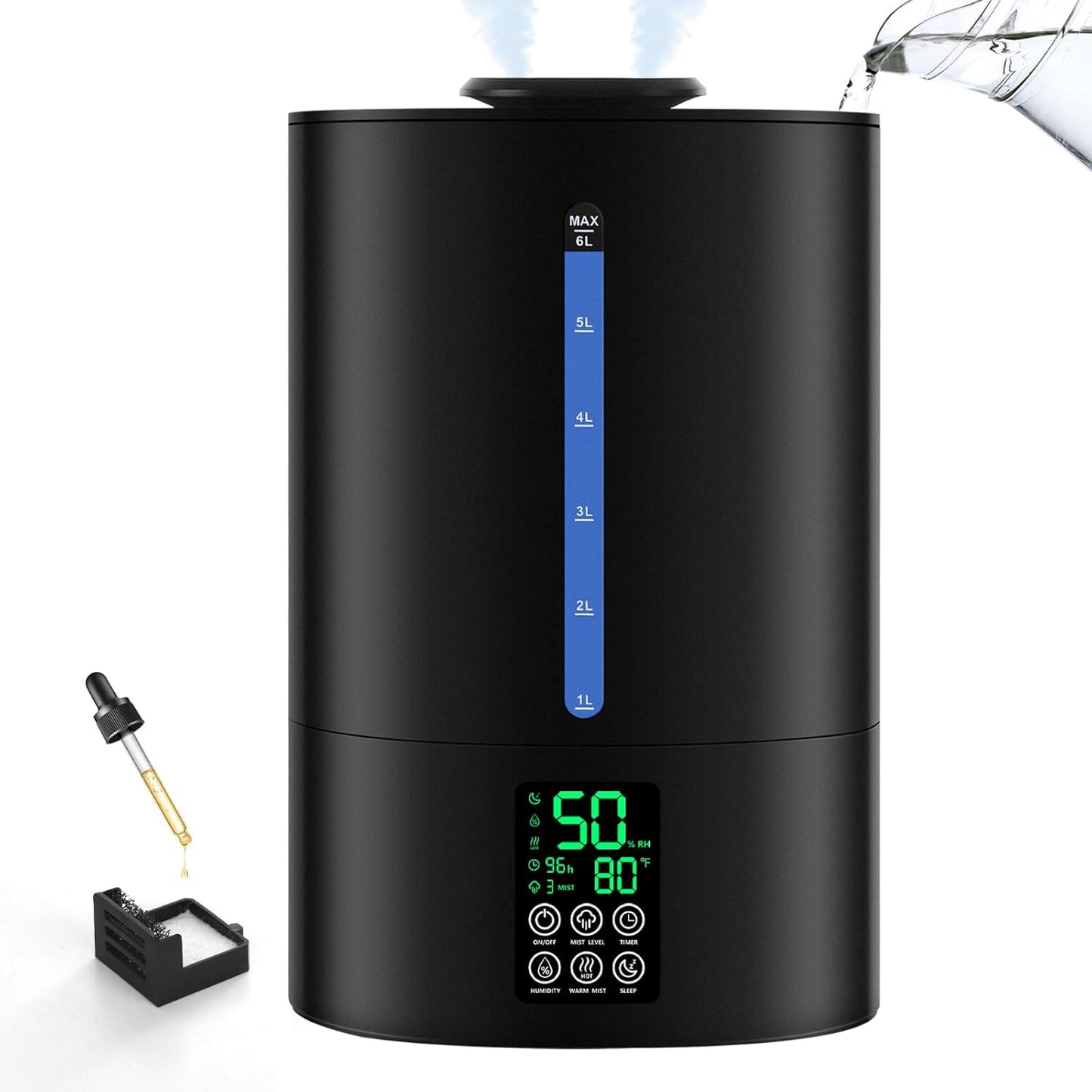 6L Humidifiers for Bedroom Large Room with Essential Oil Diffuser