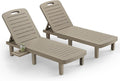 Oversized Outdoor Lounge Chairs Set of 2 - Spacious Poolside Chaise