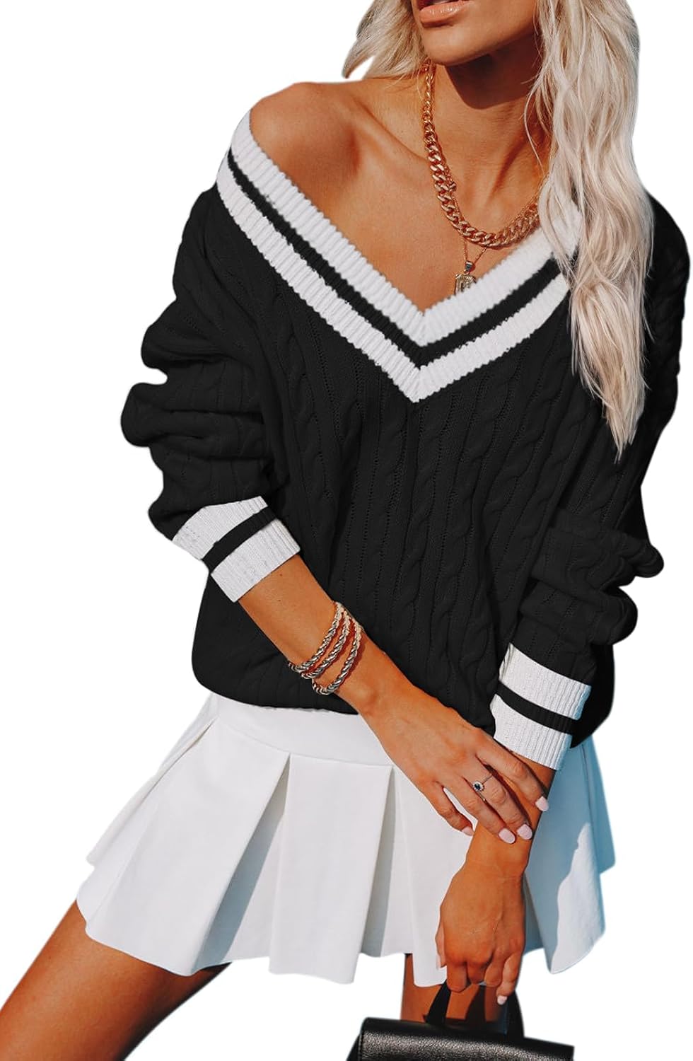 Womens V Neck Oversized Sweaters for Casual and Formal Wear