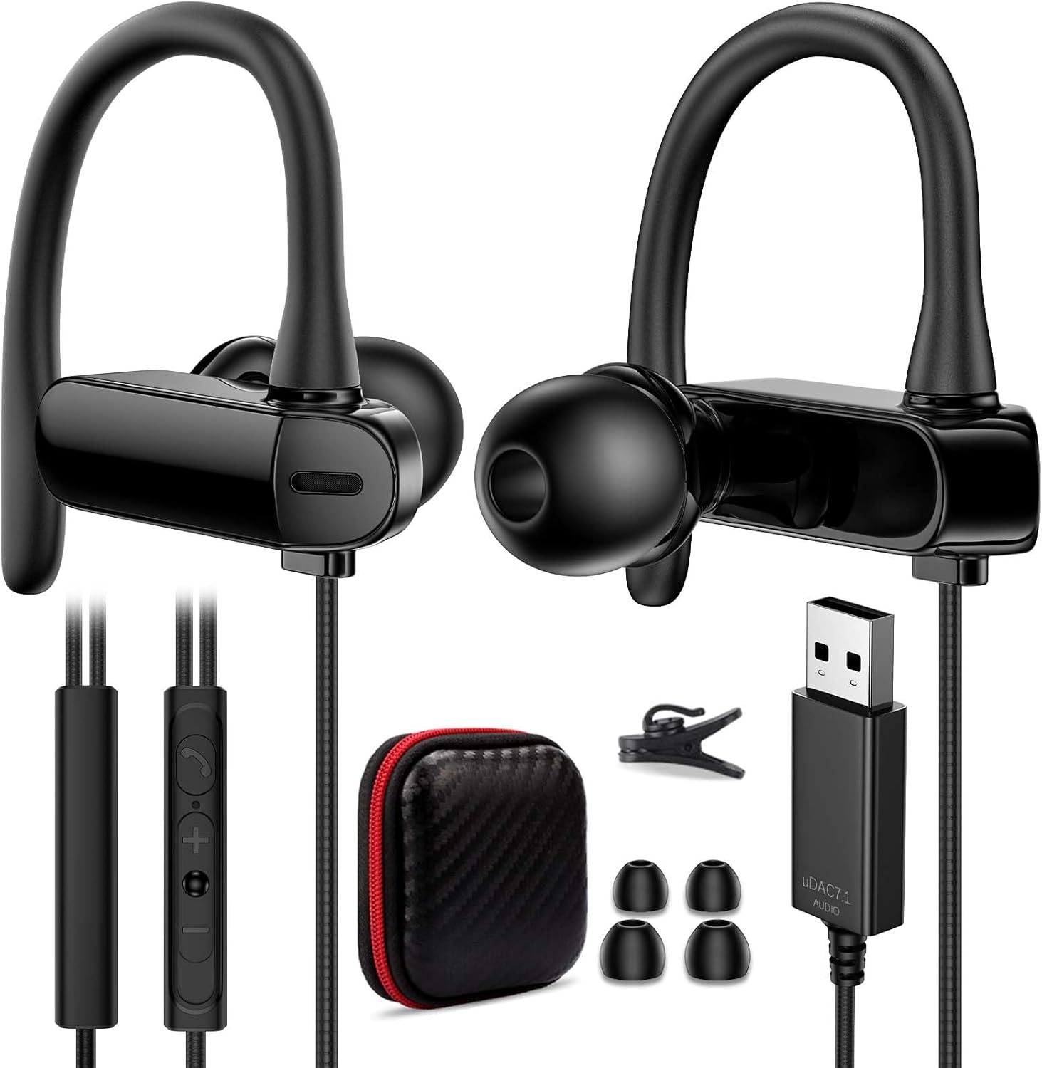TOPAUX USB Headset: Mute Mic, Noise Cancel, Extra-Long Cord
