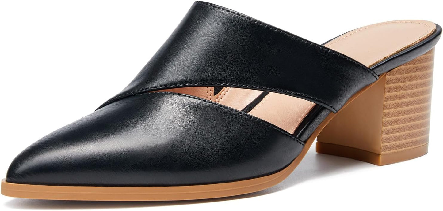 Syktkmx Women's Cutout Backless Mules for Stylish Comfort