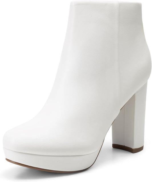 DREAM PAIRS Women's Stomp High Heel Ankle Boots for Chic Style