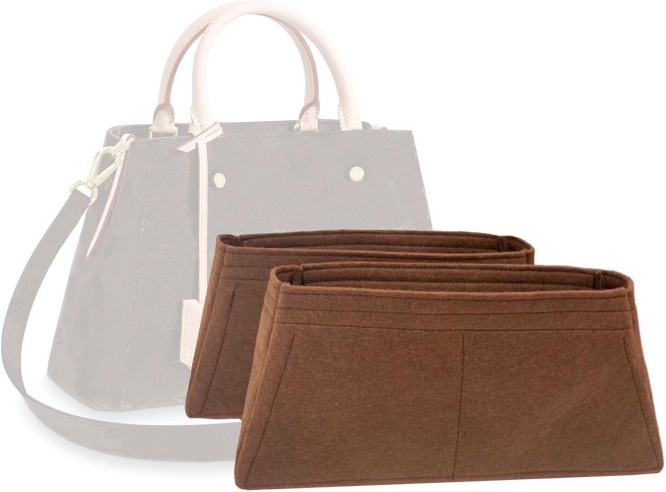 Purse Organizer for Lv Montaigne MM and BB Bags - Handmade Felt