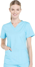 Cherokee Scrubs for Women V-Neck Top with 3 Pockets