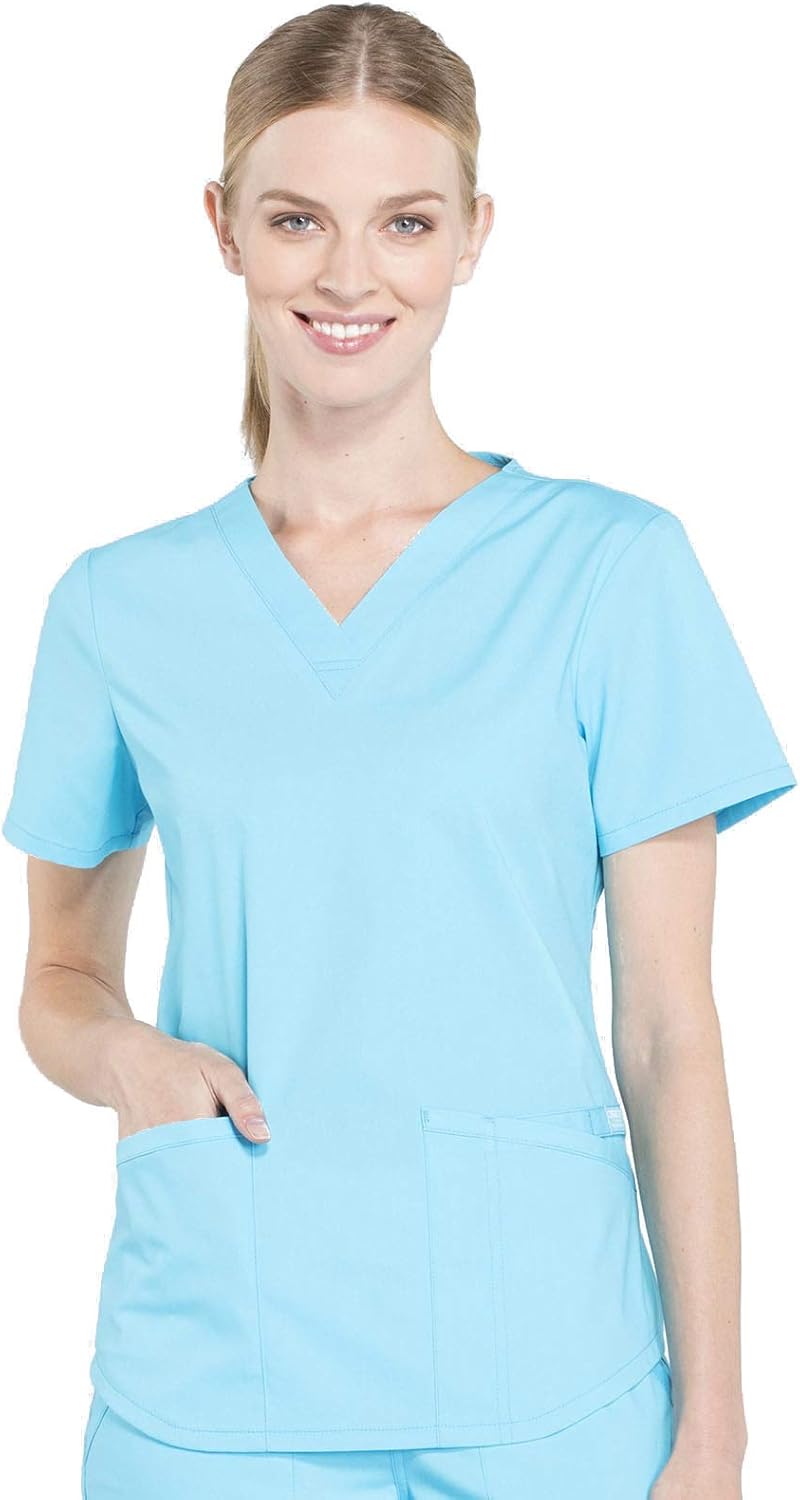 Cherokee Scrubs for Women V-Neck Top with 3 Pockets