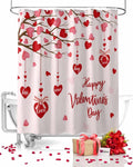 Happy Valentines Day Shower Curtain Set by Guozhida