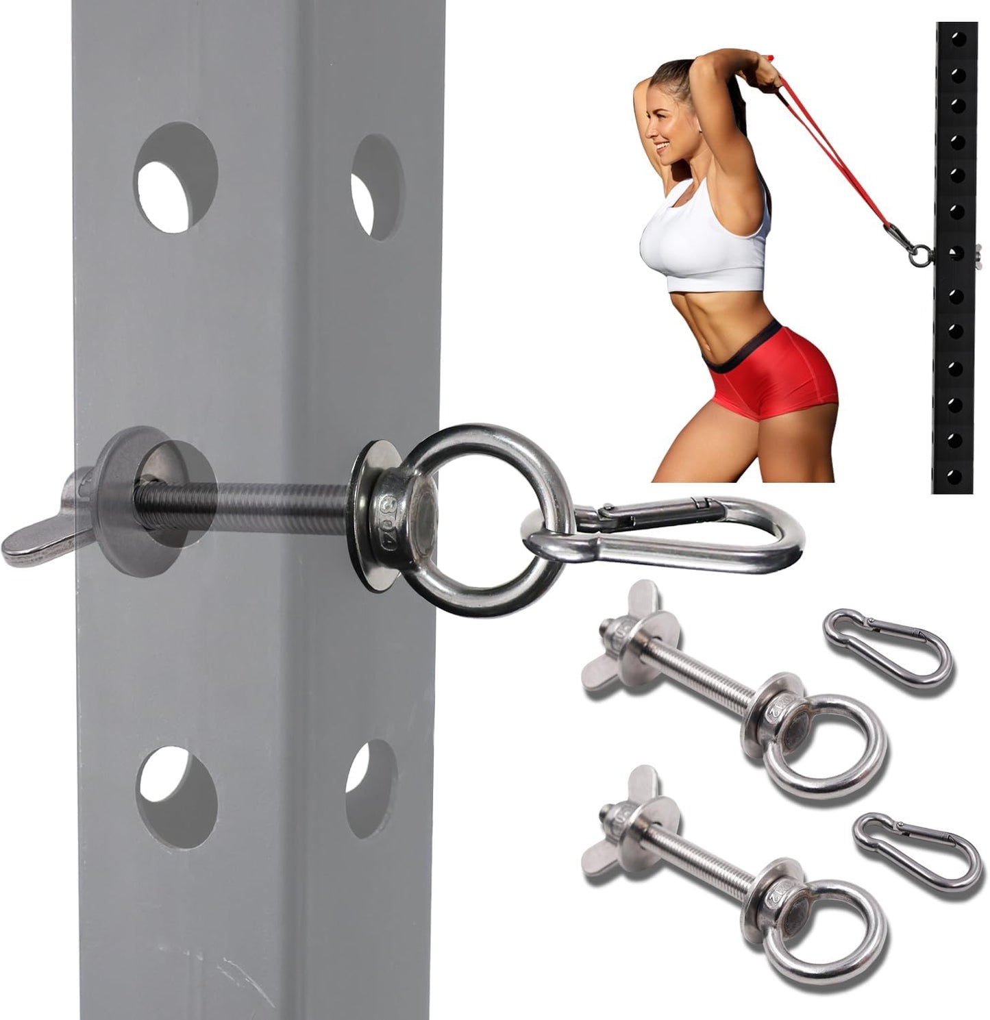 Maximize Your Gym Workouts with Stainless Steel Eye Bolt Set