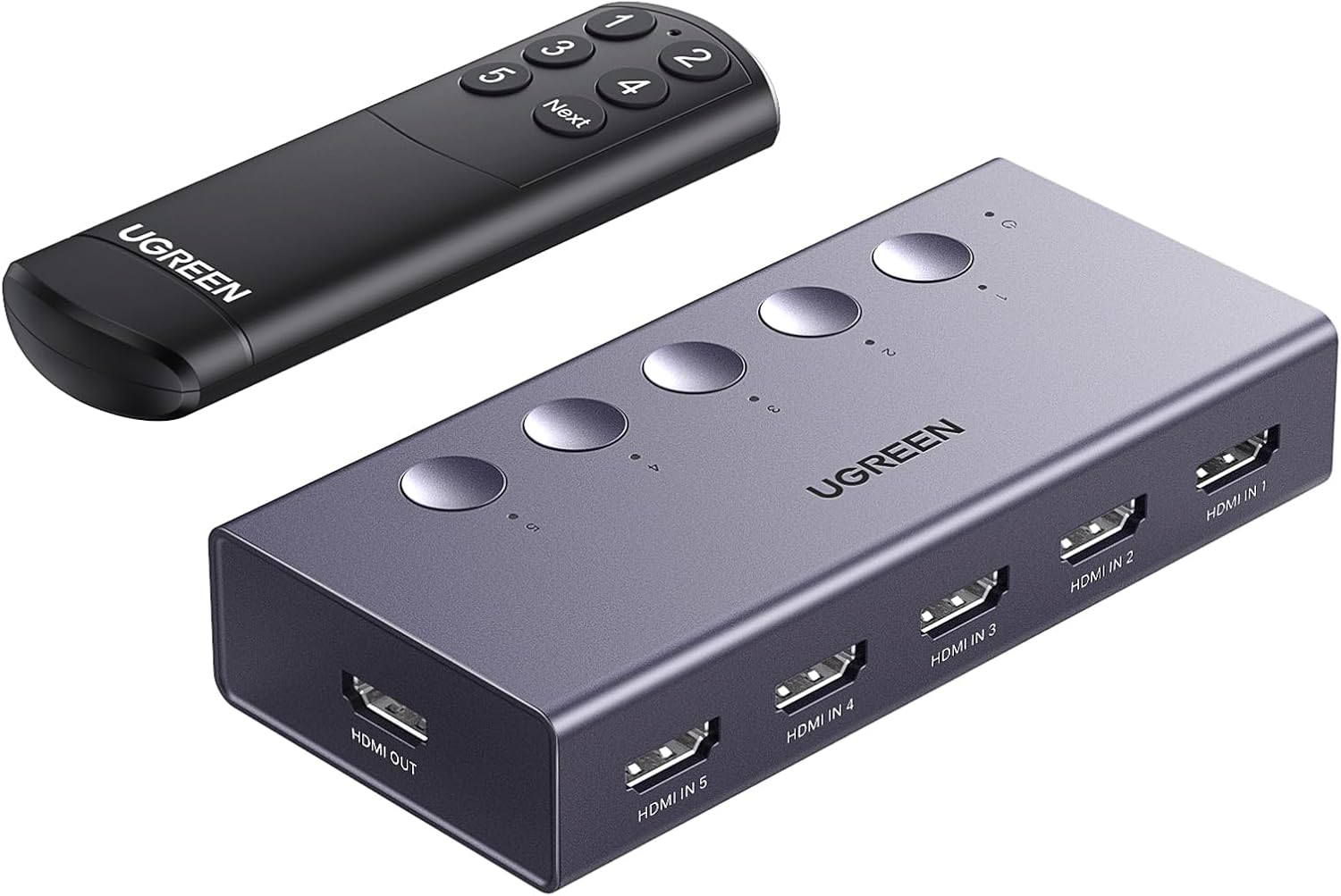 UGREEN HDMI Switch 5 in 1 Out 4K@60Hz for Gaming Consoles