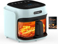 Glass Air Fryer 7.5 QT with Transparent Bowl - Precise, Family-Sized